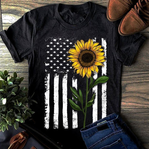 Sunflower American flag