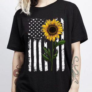 Sunflower American flag