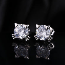 Load image into Gallery viewer, DIAMOND CAT EARRINGS