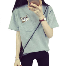 Load image into Gallery viewer, CUTE CAT POCKET SHIRT