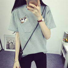 Load image into Gallery viewer, CUTE CAT POCKET SHIRT