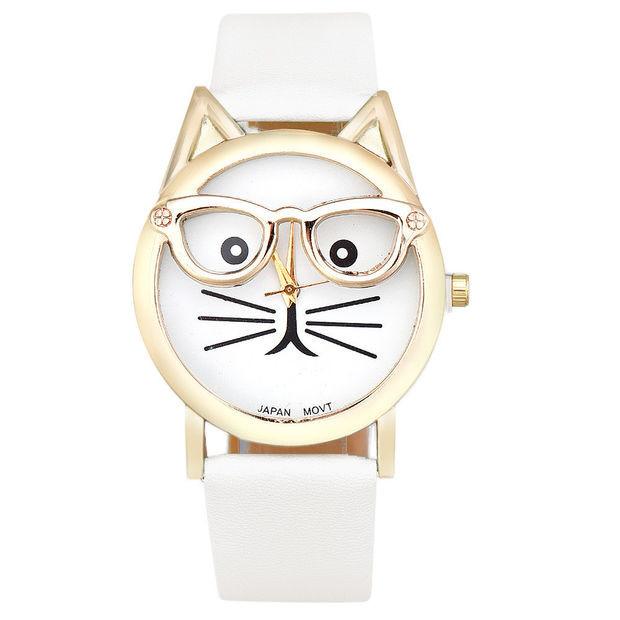 NERDY CAT LEATHER WATCH