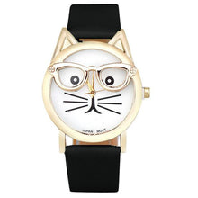 Load image into Gallery viewer, NERDY CAT LEATHER WATCH