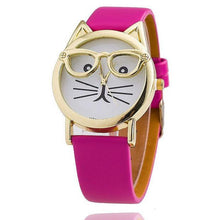 Load image into Gallery viewer, NERDY CAT LEATHER WATCH