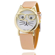 Load image into Gallery viewer, NERDY CAT LEATHER WATCH